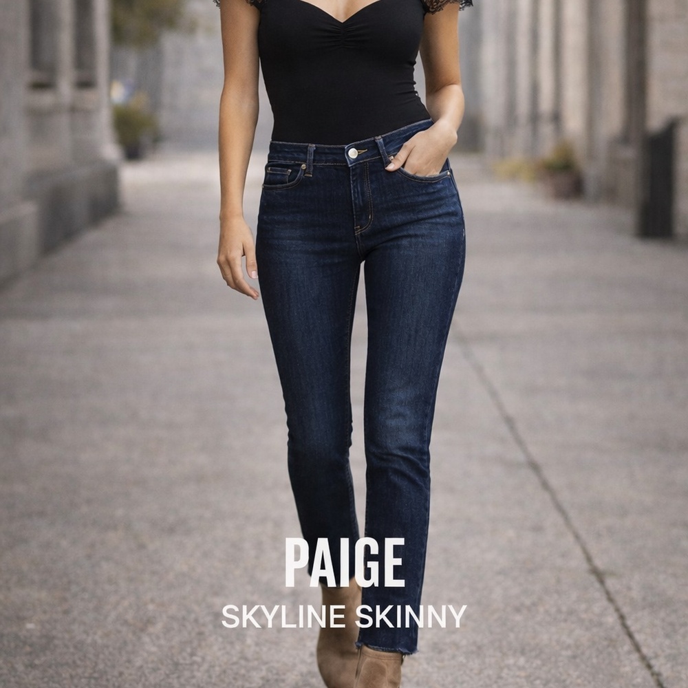 PAIGE Women's Deep Indigo Skinny Jeans